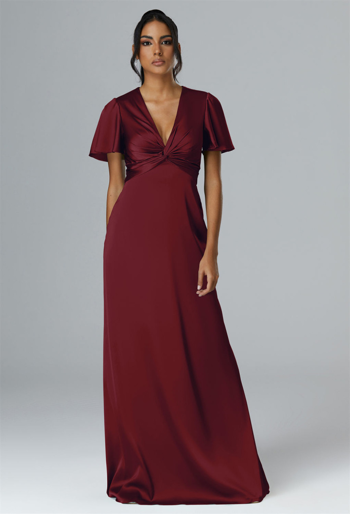 Deep claret bridesmaid hot sale dresses